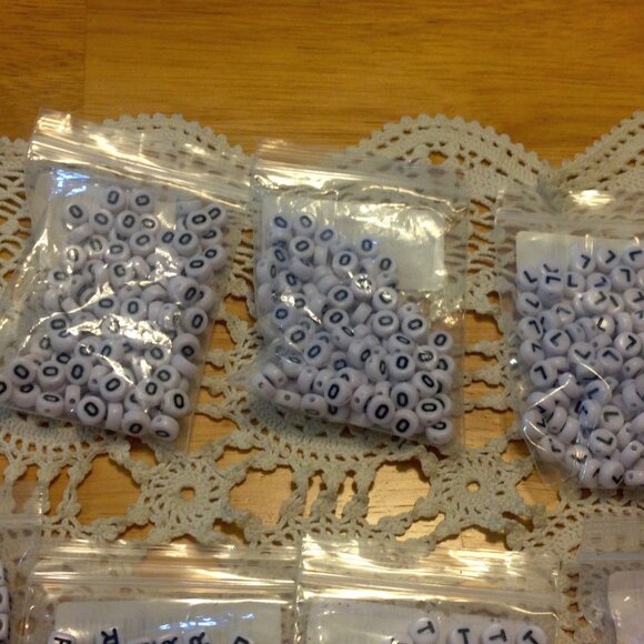 Crafts Beads for Jewelry Making, Mini Letter and number beads bundle - Picture 3 of 10